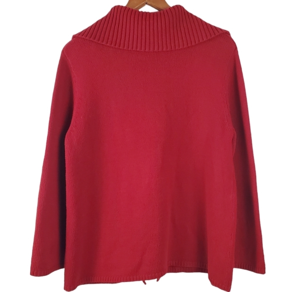 Karen Scott Women's Knit Cardigan. Red. MED. #334 - Picture 7 of 12